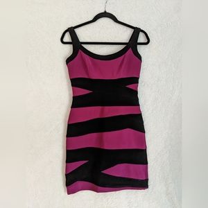 Jessica Fuchsia/Black Colour Block Dress, size 6